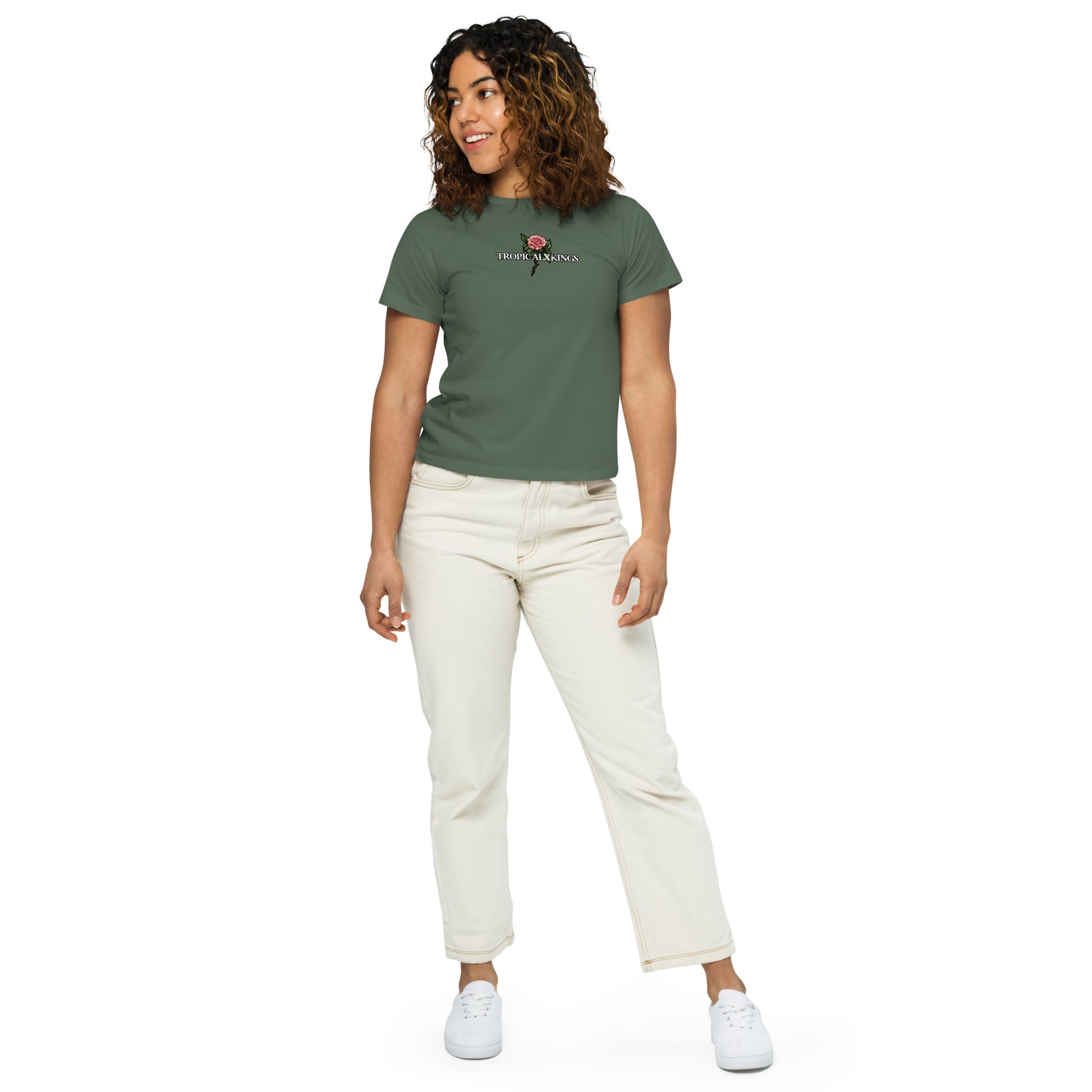 TK Women’s high-waisted t-shirt - Tropicalxkings