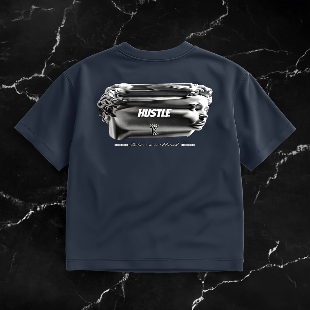 TK “HUSTLE” boxy-style tshirt - Tropicalxkings 