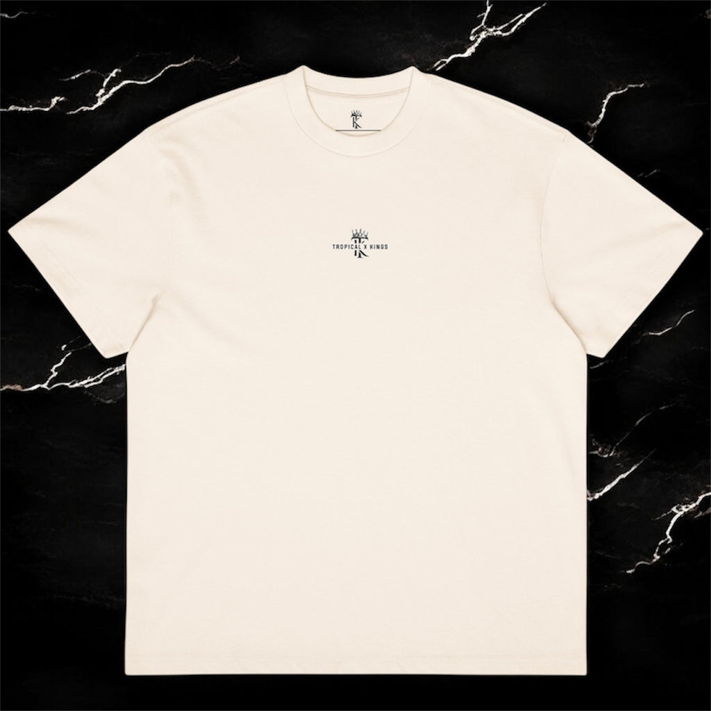 TK “HUSTLE” boxy-style tshirt - Tropicalxkings 
